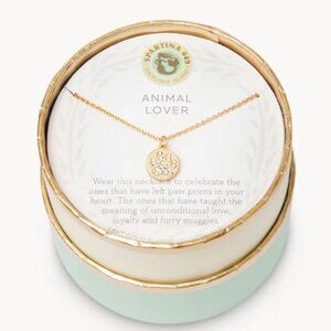 Sea La Vie Gold Paw Print Necklace